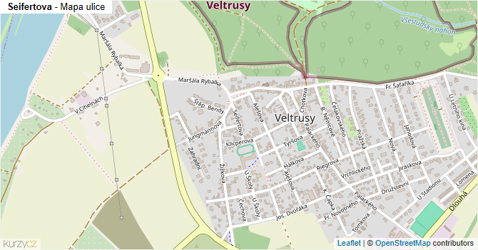 Seifertova - mapa ulice