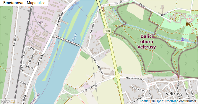 Smetanova - mapa ulice