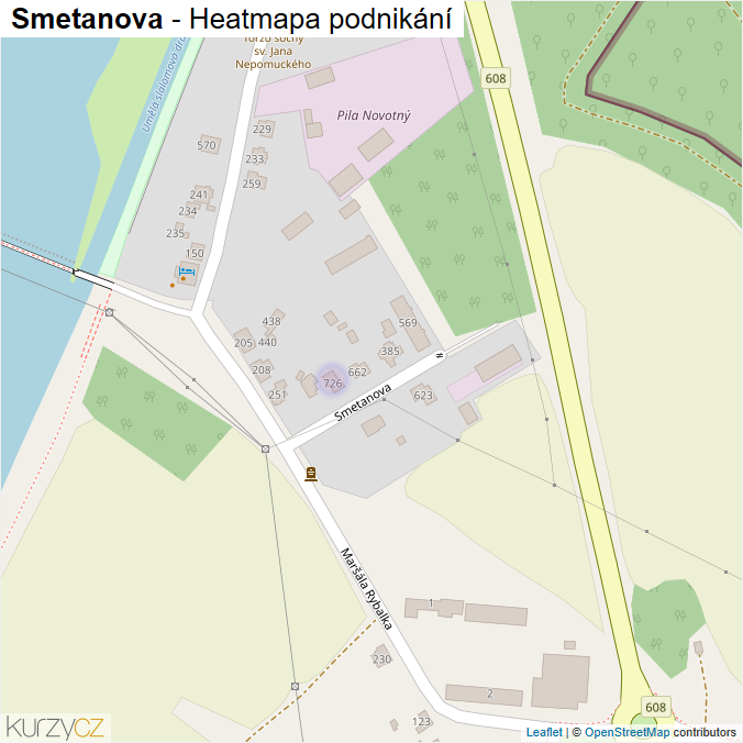 Mapa Smetanova - Firmy v ulici.