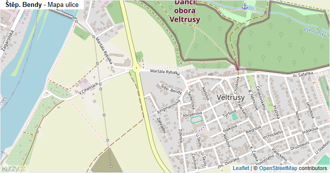 Štěp. Bendy - mapa ulice