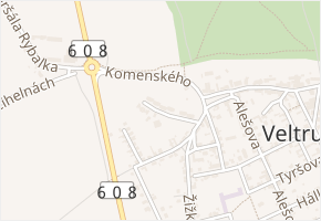 Štěpána Bendy v obci Veltrusy - mapa ulice