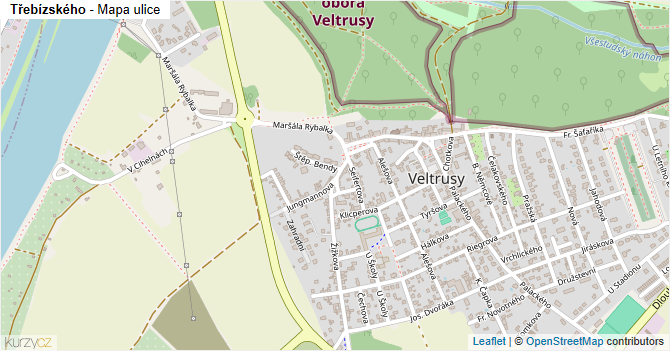 Třebízského - mapa ulice