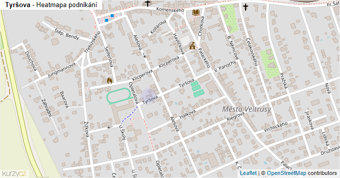 Tyršova - mapa podnikání