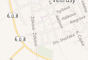 U Školy v obci Veltrusy - mapa ulice
