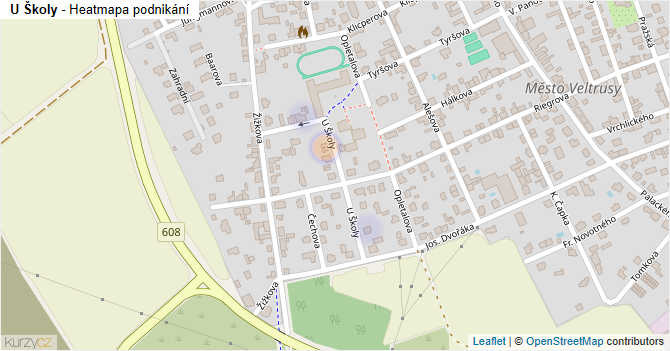 U Školy - mapa podnikání