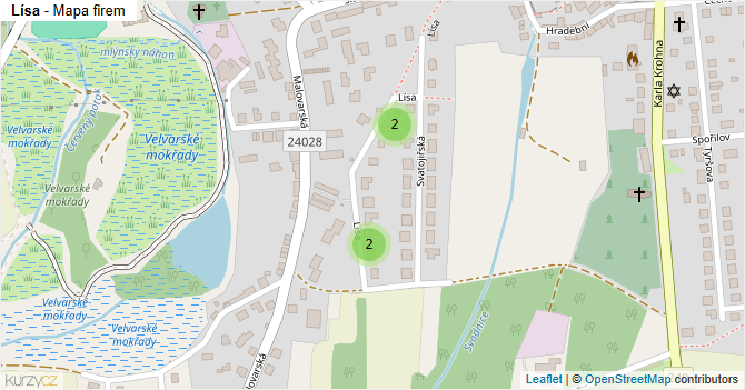Lísa - mapa firem