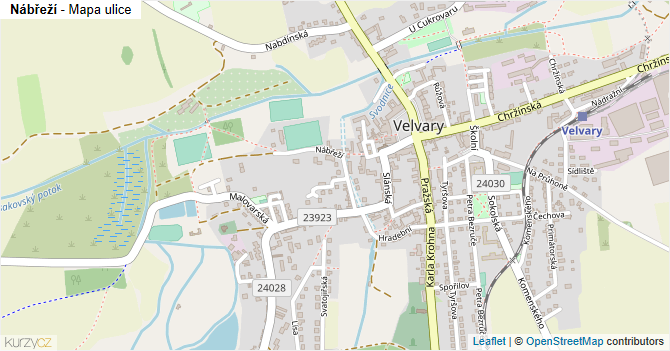 Nábřeží - mapa ulice