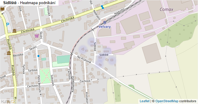 Sídliště - mapa podnikání