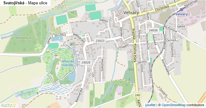 Svatojiřská - mapa ulice