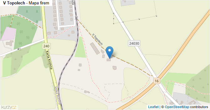 V Topolech - mapa firem