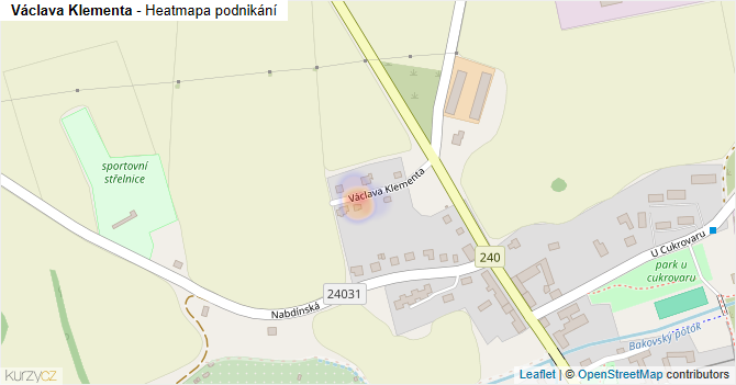 Václava Klementa - mapa podnikání