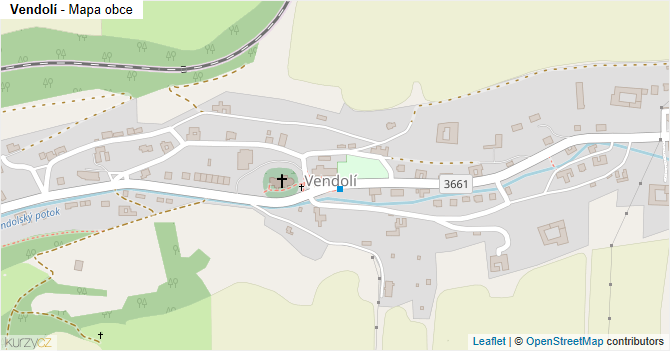 Vendolí - mapa obce