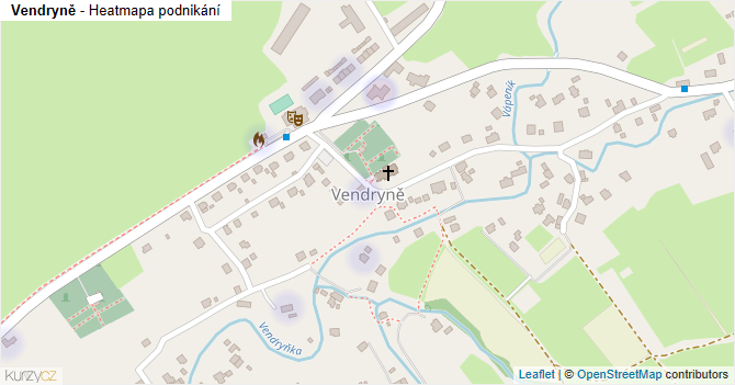Vendryně - mapa podnikání
