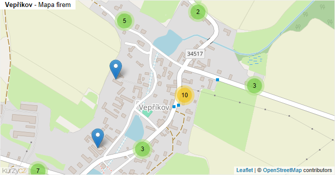 Vepříkov - mapa firem