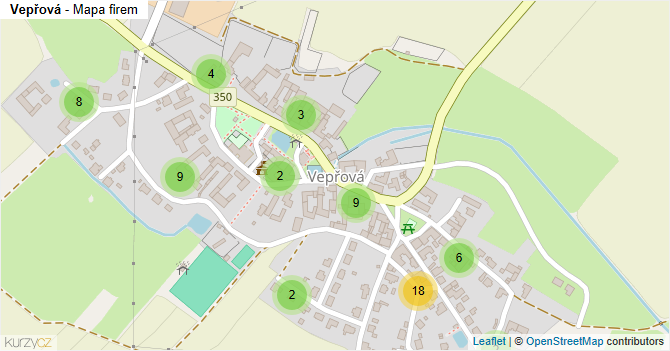 Vepřová - mapa firem