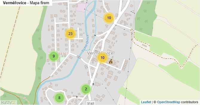Verměřovice - mapa firem