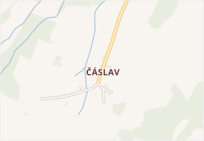 Čáslav v obci Verneřice - mapa části obce