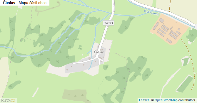 Čáslav - mapa části obce