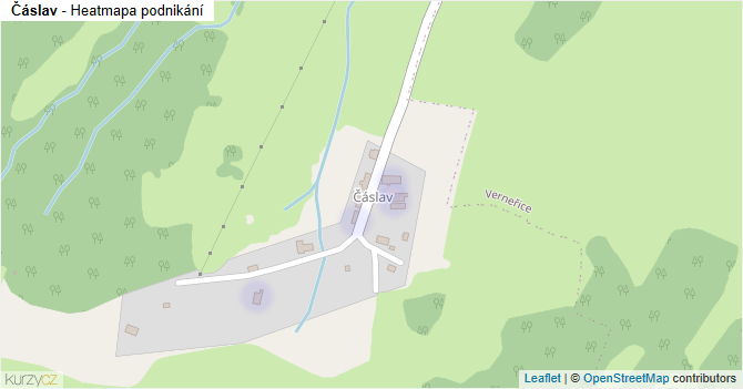 Čáslav - mapa podnikání
