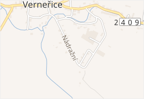 Nádražní v obci Verneřice - mapa ulice