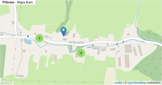 Příbram - mapa firem
