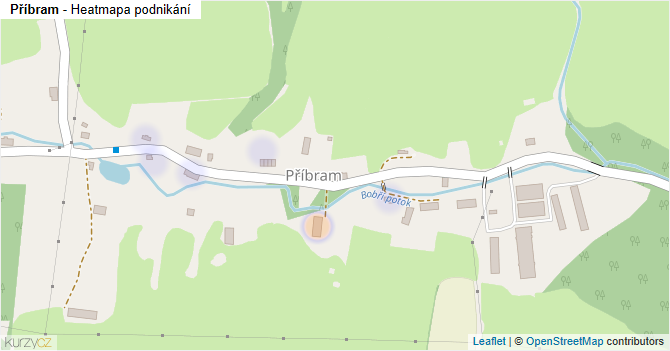Příbram - mapa podnikání