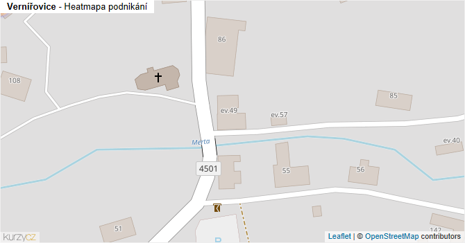 Vernířovice - mapa podnikání