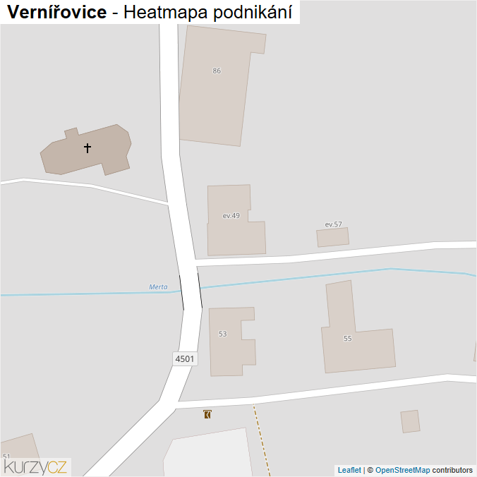 Mapa Vernířovice - Firmy v obci.