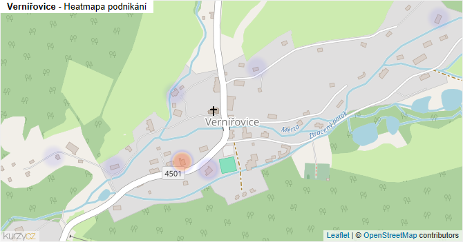 Vernířovice - mapa podnikání