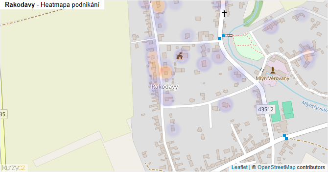 Rakodavy - mapa podnikání