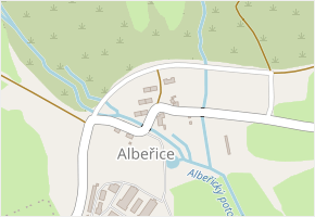 Albeřice v obci Verušičky - mapa části obce