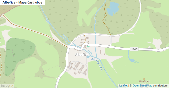 Albeřice - mapa části obce