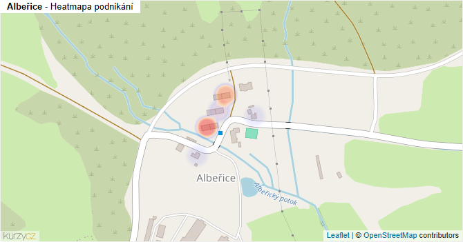 Albeřice - mapa podnikání