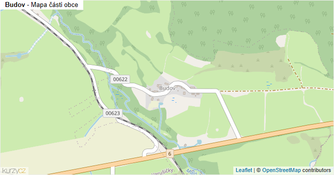 Budov - mapa části obce