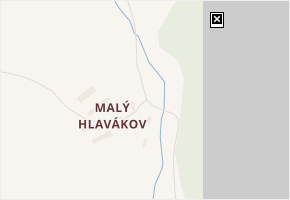 Malý Hlavákov v obci Verušičky - mapa části obce