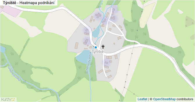 Týniště - mapa podnikání