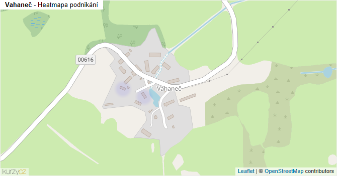 Vahaneč - mapa podnikání