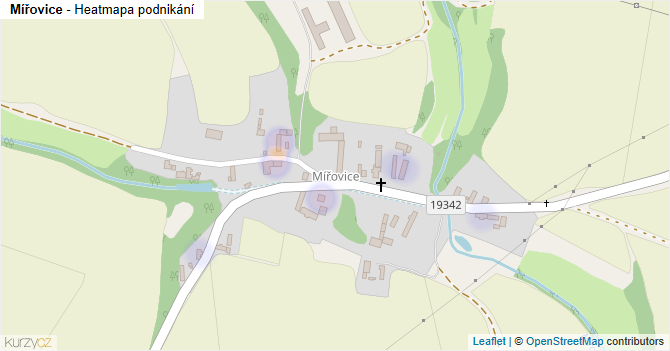 Mířovice - mapa podnikání
