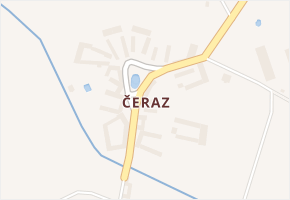 Čeraz v obci Vesce - mapa části obce