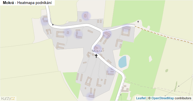 Mokrá - mapa podnikání