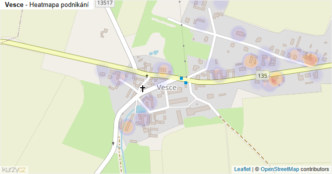 Vesce - mapa podnikání