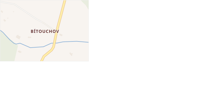 Bítouchov v obci Veselá - mapa části obce