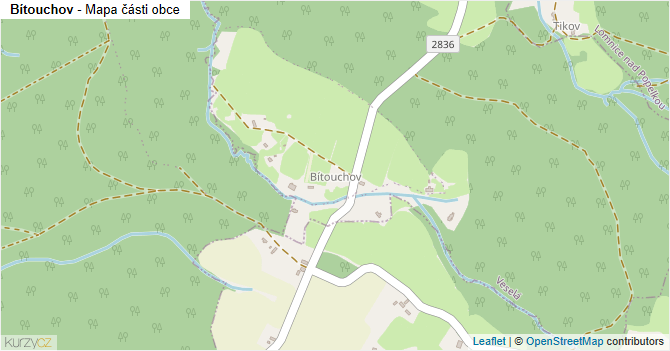 Bítouchov - mapa části obce