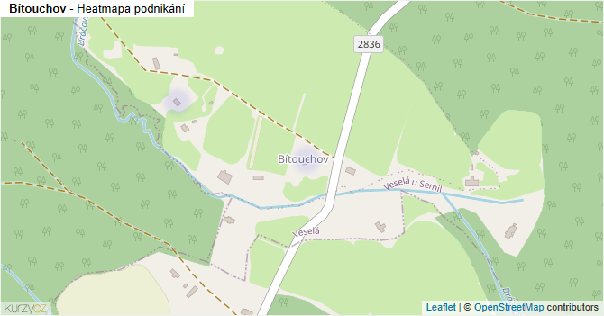 Bítouchov - mapa podnikání