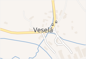 Veselá v obci Veselá - mapa části obce