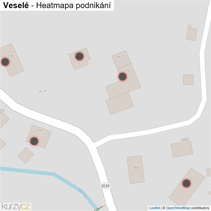 Mapa Veselé - Firmy v obci.