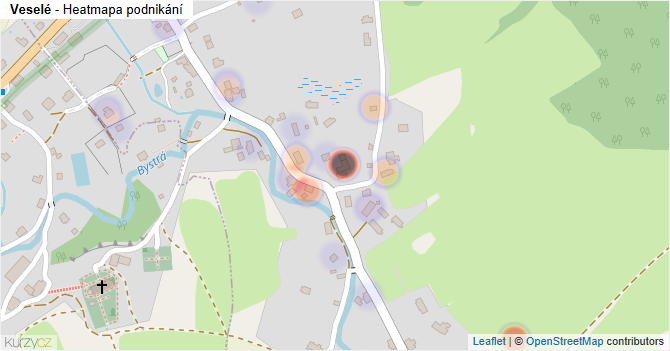 Veselé - mapa podnikání