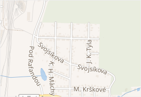 B. Jablonského v obci Veselí nad Lužnicí - mapa ulice