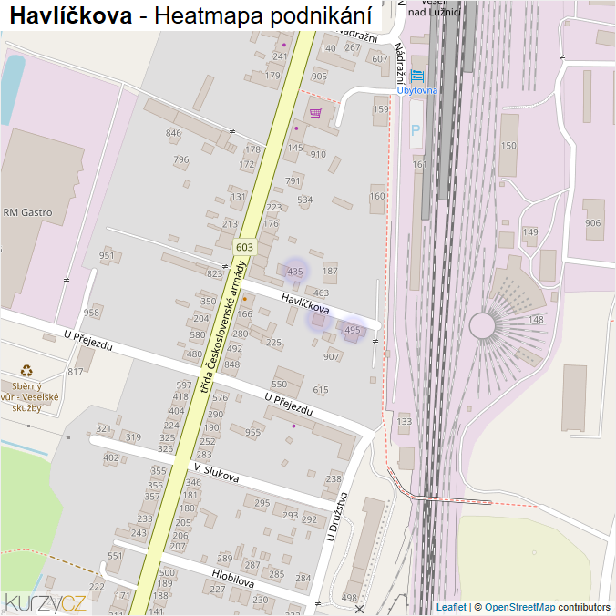 Mapa Havlíčkova - Firmy v ulici.
