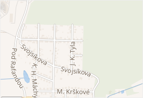 J. K. Tyla v obci Veselí nad Lužnicí - mapa ulice